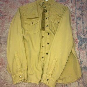 Mustard yellow button down